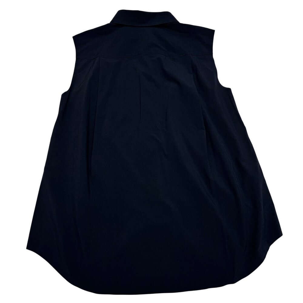 Athleta Women's Black Button Down Sleeveless Collared Blouse Top, Size S - Picture 2 of 8